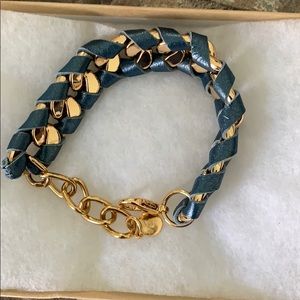 Blue and gold Skinny Bracelet